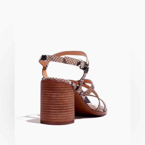 Madewell The Edie Sandal in Snake Embossed Leather 8 - Picture 2 of 11